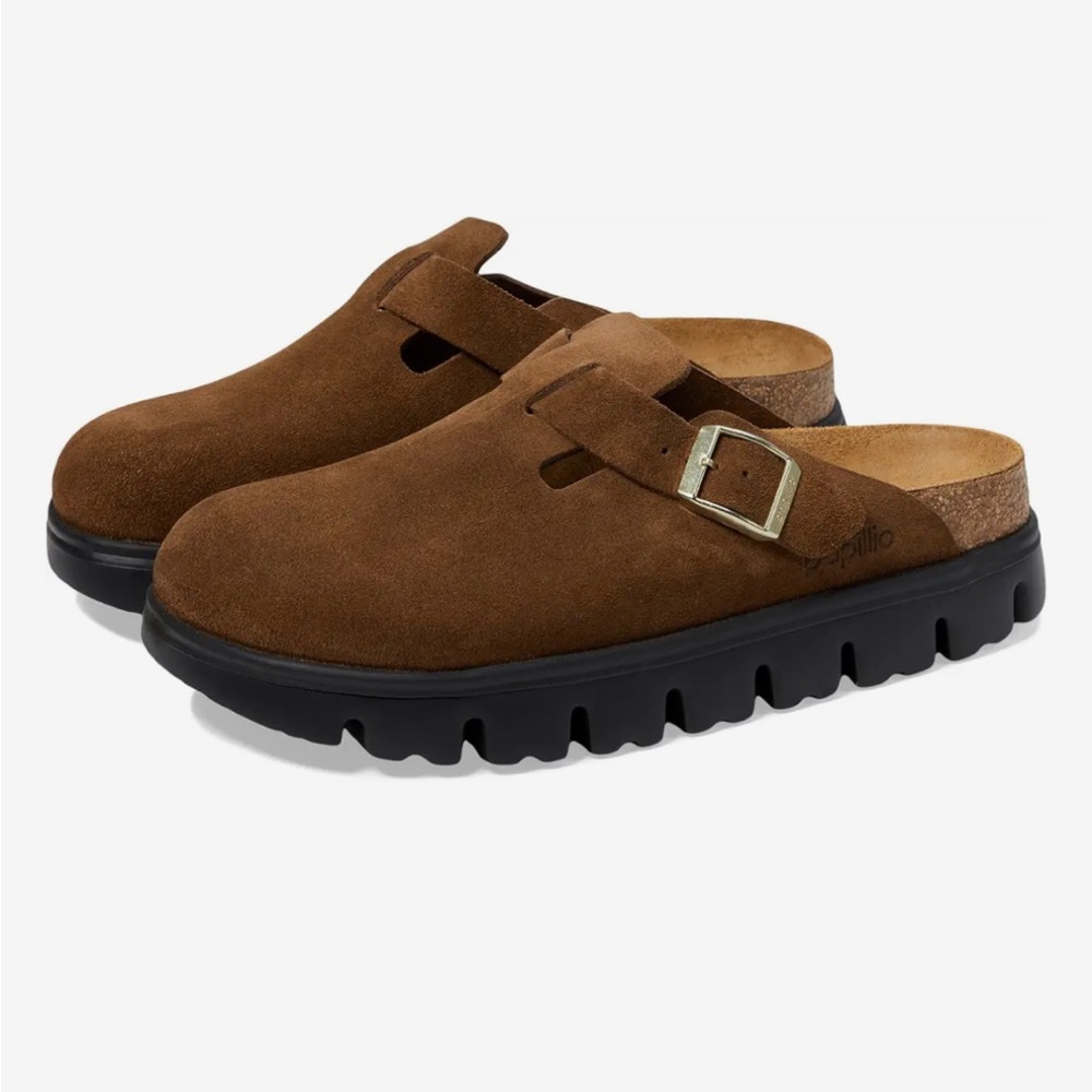 Birkenstock Brown Suede Mules